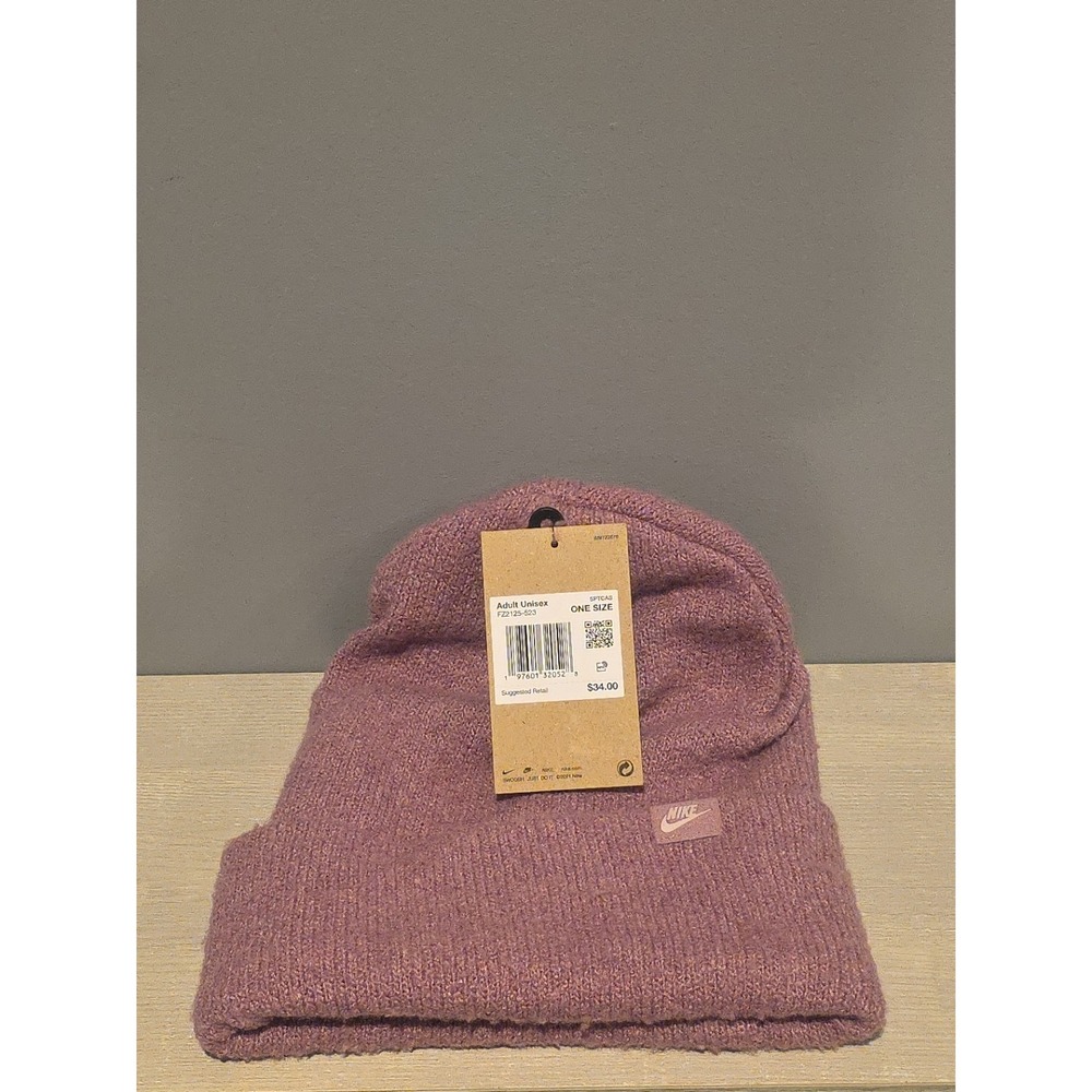 Nike TC Cozy Peak Gorro Beanie Pink Unisex Sports Headwear Casual Hat FZ2125-523